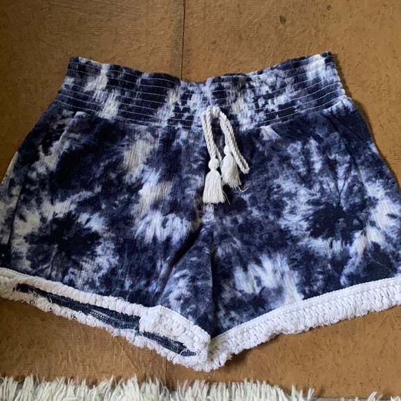 Pants - Tie-dye stretchy beach shorts high waisted